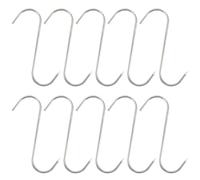 Genérico Ganchos de Cocina de Acero Inoxidable en Forma de S, 10 Piezas, Tamaño 5 Pulgadas, Gancho Carnicero Resistente para Colgar Carne, Cerdo y Jamón, Organizador Multifuncional