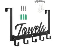 Genérico Ganchos De Ducha Con Letras Creativas, Toallero De Baño De Hierro