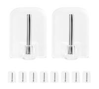 Genérico Ganchos De Pared Pequeños Blancos,Ganchos Autoadhesivos De Pared,Percha pequeña blanca para el hogar | adhesivos fuertes para cocina, habitación de niños, sala de estar, baño y dormitorio