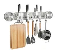 Genérico Ganchos de | Sin Perforación Extraíbles 8 Colgadores,Ganchos De Pared Para Almacenamiento De Cocina,Para Hogar Ducha Azulejo Metal Toalla Esponja Tabla de Cortar Sombrero Abrigo