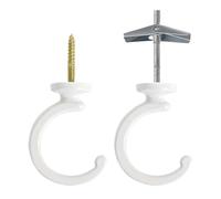 Genérico Ganchos de techo de 2 piezas, resistente, soporte de suspensión Swag, organizador compacto 8x4 cm, accesorio de suspensión, balcón patio porche jardín exterior cocina interior sala