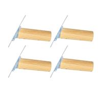 Genérico Ganchos para Abrigos sin Perforaciones de Madera Maciza 4piezas, Colgadores Adhesivos para Baño y Puerta, Diseño Minimalista y Funcional