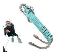 Genérico Ganchos para arrecifes de Buceo, Gancho para Deriva de arrecifes | Ganchos de Buceo de Doble Gancho de Acero Inoxidable - Equipo de Seguridad, diseño de Junta tórica, Cuerda de Seguridad