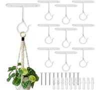 Genérico Ganchos Q para Colgar,10 Unidades De Colgador En Forma De Q Con Clip Metálico | Soportes Exteriores para Guirnaldas Luminosas,para Garaje Jardín Porche Pared Techo y Decoración Navideña