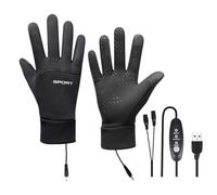 Genérico Gants Chauffants - 9.25 Pouces Mitaines USB | Polyester Chauffage Tactile - Gants d’Hiver Chauds et Imperméables Avec Intérieur Doux, chaleur Constante pour Cyclisme ski conduite et Bureau