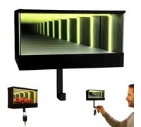 Genérico Garage Keychain,Wall Mounted Glowing Car Themed Key Chain,Wall Garage Keychain with Luminous LED Mirror Light,3D Tunnel Effect Keys Rack for Home,Office Decor,Car Lovers Gift