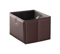 Genérico Garbage Can for Car, Foldable Leather Trash Bin, Leakproof and Compact Design, Auto Organizer and Waste Basket, for Truck Sedan Road Trip Storage Use, 9.06x6.69x5.91 Inches