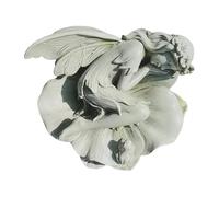 Genérico Garden Angel Figurine, Sleeping Fairy Resin Craft Ornament, Flower Inspired Sculpture Display Piece, Artistic Outdoor Decor Statue, Whimsical Yard Accent Figure, Patio Decoration for Home