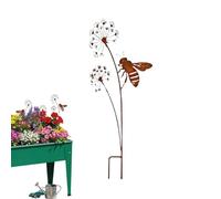 Genérico Garden Decor Stakes - Rustic Metal Bee Yard Art, Outdoor Lawn Ornament Stakes for Backyard Use, Decorative Garden Pathway Accent for Patio Porch Use, Landscape Decor Stake for Outdoor Spaces