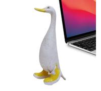 Genérico Garden Duck Statue - Resin Animal Figure with Rain Boots - Decorative Porch Ornament | for Patio Lawn Balcony Indoor Desk Shelf Yard Home Decoration