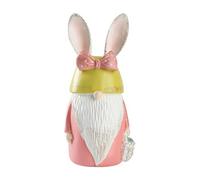 Generico Garden Gnome - Figura de conejo de Pascua de resina de 8,66 pulgadas | Cute Bunny GNOME with Bow And Ears, Outdoor Lawn Decoration for Spring Home Yard, Patio Indoor And Table Centerpiece