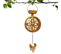 Genérico Garden Lights Solar Powered | Waterproof Flower Design Lighting With Chicken Pendant | Patio Solar Light | Ideal For Outside Porch Patio Yard Courtyard Terrace Balcony Home Apartment