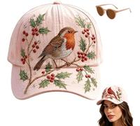 Genérico Garden Morning Baseball Cap, Adjustable Cotton Hummingbird Flowers Baseball Hat, Women's Sparkle Washed Botanical Sun Hats