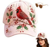 Genérico Garden Morning Baseball Cap, Adjustable Cotton Hummingbird Flowers Baseball Hat, Women's Sparkle Washed Botanical Sun Hats