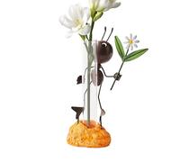 Genérico Garden Ornament Statue - Ants Figurine with Hydroponics Container - Metal Ants Lawn Statues,for Yard Flower Beds Terrace Balcony Children's Rooms Desktops Kindergartens