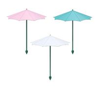 Genérico Garden Parasol Adjustable Tilting Sun Shade - 3 Pieces Outdoor Potted Plants Shade | Small Planter Umbrellas For Outdoor Yard Patio Porch Backyard Deck Balcony Nursery Flower Bed