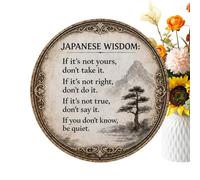 Genérico Garden Signs For Outside Wooden Wall Art with Quote Wisdom