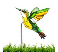 Genérico Garden Stakes Decor - Maceta 2D Acrylic Bird Stake, Stained Glass Effect Landscaping Whimsical Ornament | for Poolside Lawn Patio Park Daisy Aloe Orchids Pot