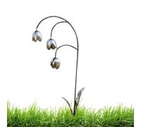 Genérico Garden Statues Metal, Weather Resistant Decorative Sculpture, Lily of The Valley Yard Ornament for Outdoor Display, Durable Coated Finish with Elegant Floral Design, Lawn Patio Accessory