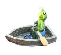Genérico Garden Statues, Realistic Fish Tank Statue, Floating Resin Frog Turtle Sculpture, Weatherproof Decorative Ornament for Backyard, Balcony, Courtyard, Patio, Yard, Pond Use