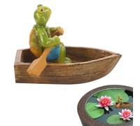 Genérico Garden Statues, Realistic Fish Tank Statue, Floating Resin Frog Turtle Sculpture, Weatherproof Decorative Ornament for Backyard, Balcony, Courtyard, Patio, Yard, Pond Use