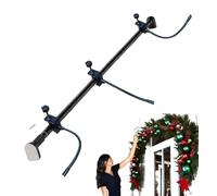 Genérico Garland Hanger for Front Door,Heavy-Duty Adjustable Christmas Halloween Decoration Holder, Doorframe Reusable Wreaths Hanger for 32"- 80" Gate