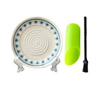 Genérico Garlic Grater Plate - Cerámica manual multifunción, plana, 4,6 x 0,66 pulgadas Garlic Grater Dish for Ginger, Cheese, Tomato, Fruit Strawberry Food Baking, Kitchen Cooking Prep Tool