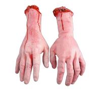 Genérico Gasa Sanguina de Halloween - 30 Cm Decoración espeluznante | Tejido Sangriento de Silicona y Tela - Mano Rota para Disfraces, Fiestas Y Juegos De Halloween en Familia Y Amigos