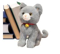 Genérico gato de felpa, almohada de peluche suave de 27 cm, Doudou suave y realista, para dormitorio, sofá, coche, adultos, niñas, niños, San Valentín, cumpleaños