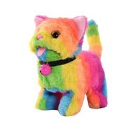 Genérico Gato de Felpa Eléctrica, Juguetes para,Gato de Batería de Peluche Interactivo con Cola agitada | Animal electrónico Lindo con Sonido de maullido para