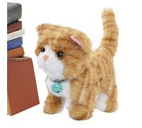 Generico Gato de peluche juguete musical | 18 cm interactivo - Juguete para niños gato eléctrico que agiliza, para Navidad, cumpleaños, Año Nuevo, niños y amantes de los animales