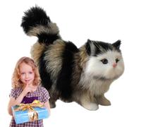 Genérico Gato Realista de Peluche, Gato Realista, pequeños Animales de | Peluche, s de de Gato, de Peludo, para niños, Regalos de cumpleaños, de para Accesorios de Fotos, compañ