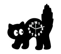 Genérico Gatto Vintage - In Acrilico Decorativo per Interni, Silenzioso con Gatto per Decorazione Camera Da Cucina Cameretta Dei Bambini