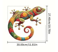 Genérico Gecko Decor - Wall Adornment Art, Home Sculpture Decoration, Vivid Colorful Finish, Sturdy Iron Component, Easy Decorate Composition, Home Indoor Display, Ideal for Living Room Decors