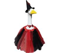 Genérico Geese Halloween Outfits Animal Costume Clothes Skirt and Hat Set for 23 Inch Statues Outdoor Holiday Party Porch Decoration Seasonal Festive Dress-Up for Garden Lawn Yard Display
