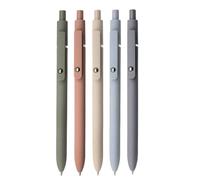 Genérico Gel Pens - Fine Point Gel Pens, Note Taking Pen, Set Of 5 Soft Touch Barrel Smooth Writing Pen | Retractable Note-Taking Penn For Students Teachers