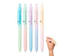 Genérico Gel Pens - Fine Point Retractable Gel Pens Set of 5 | Soft Touch Barrel Smooth Writing Pen | Portable Note Taking Journaling Ballpoint Pen for Students, Teachers, Office School Supplies