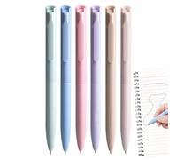 Genérico Gel Pens Set, Quick-Dry Retractable Multicolor Ink, Effortless Note-Taking, 6 Assorted Colors for School, Calligraphy, Sketching, Doodling, Drawing, Teacher Supplies, 5.71x0.24x0.24 Inches