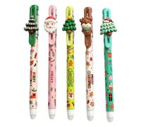 Genérico Gel Pens With Eraser - 5 Pack 0.7mm Christmas Fine Point Pens