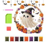 Genérico Gem Painting Halloween 2D Cat Ghost Paint Acrylic Sparkli ng Decor
