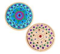 Genérico Gem Toys For Kids - Wood 29cm, Wooden Learning Set, Glittering Stacking Pattern Pieces | Creative Building Kit, Early Learning Educational Play For Holiday, Birthday, Preschool Fun