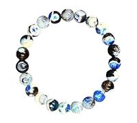 Genérico Gemstone Bracelet Natural, Adjustable Blue Jewelry, 0.31 inches Healing Crystal Beaded Wristband, Unisex Couple Fashion Bracelet Handmade Accessory for Yoga Leisure Outdoor Activities Use