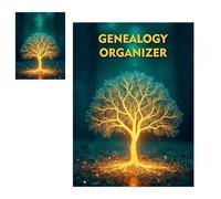 Genérico Genealogy Organizer - Fill-In Memory Notebook Journal | Blank Ancestry Lineage Heritage Workbook Family Tree Record Keeper for Living Room, Bookshelf or Birthday Use, 11.22 x 8.27in