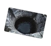 Genérico Geometric Mat - Endless Tunnel Area Decor, Surreal Void Pattern Carpet with Soft Polyester Fabric, Bold Contemporary Art Esthetic, Ideal for Dorm Rooms and Modern Workplace