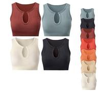 Genérico Getheyshape Shape Me Up Crop Top, Women's Cropped High Support Yoga Workout Sleeveless Tank Top Sports Bra