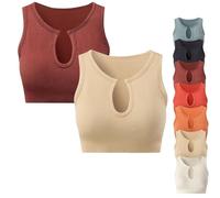 Genérico Getheyshape Shape Me Up Crop Top, Women's Cropped High Support Yoga Workout Sleeveless Tank Top Sports Bra