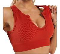 Genérico Getheyshape Shape Me Up Crop Top, Women's Cropped High Support Yoga Workout Sleeveless Tank Top Sports Bra