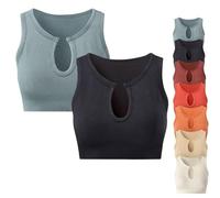 Genérico Getheyshape Shape Me Up Crop Top, Women's Cropped High Support Yoga Workout Sleeveless Tank Top Sports Bra