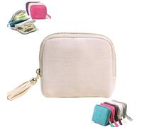 Genérico Gettoreach Travel Jewelry Case, Portable Foldable Box Mini Jewelry Travel Bag, Soft Velvet Organizer Pouch for Bangle, Five Compartments for Bracelets, Rings, Bangles, Carrings (Off-White)