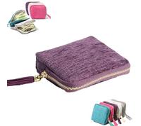 Genérico Gettoreach Travel Jewelry Case, Portable Foldable Box Mini Jewelry Travel Bag, Soft Velvet Organizer Pouch for Bangle, Five Compartments for Bracelets, Rings, Bangles, Carrings (Dark Purple)